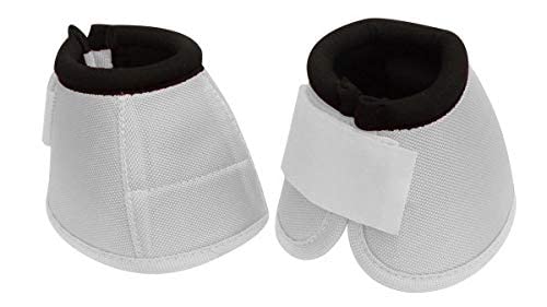 Showman Medium 1680 Denier Heavy Duty No-Turn Bell Boots - color: White