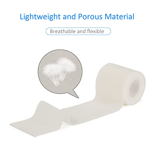 Self Adhesive Bandage Wrap 2 Inch Self Adherent Cohesive Tape Sport - color: White, size: 12Pcs