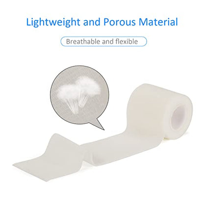 Self Adhesive Bandage Wrap 2 Inch Self Adherent Cohesive Tape Sport - color: White, size: 12Pcs