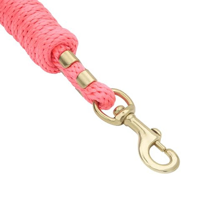 Weaver Equine 8' Horse Lead Rope with Brass-Plated Snap - color: Diva Pink