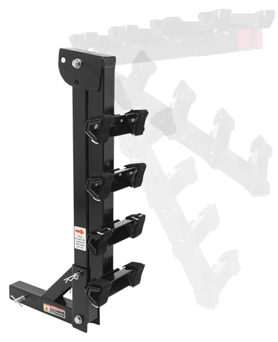 MaxxHaul Hitch Mount 4 Bike Rack 150 lb Capacity Heavy‑Duty Swing Down Design Fits Cars Trucks SUVs and Minivans with Safety Reflector Easy Install (70210)