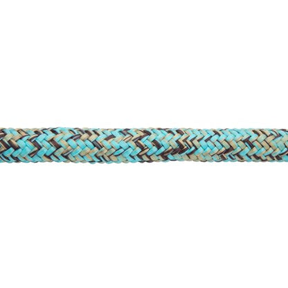 Weaver Equine 10' Horse Cowboy Lead Rope with Brass Snap - color: Turquoise/Brown/Tan