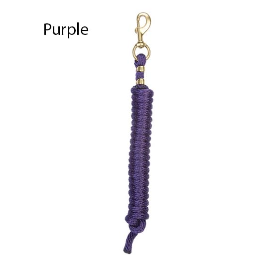 Weaver Mini/Pony Poly Lead Rope Brass 7ft Red