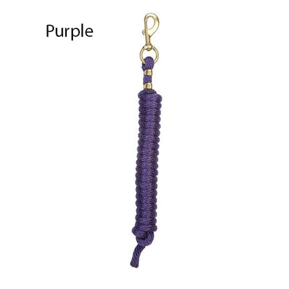 Weaver Mini/Pony Poly Lead Rope Brass 7ft Red