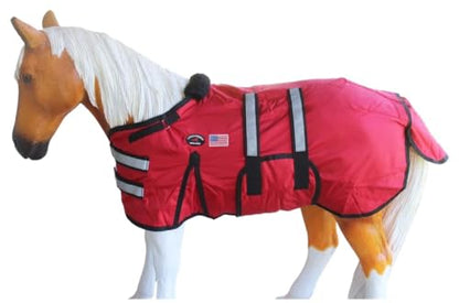 32-36(Small) 1680D Miniature Weanling Donkey Pony Horse Foal Winter Blanket 519TS01RD - color: Red, size: 32-36 Inches (Small)