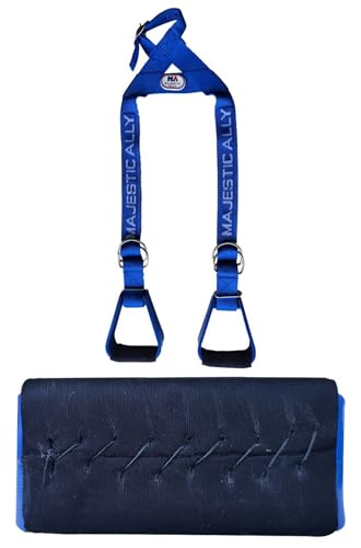 Majestic Ally Nylon Overlay Adjustable Heavy Duty Padded Youth Stirrup - color: Royal Blue