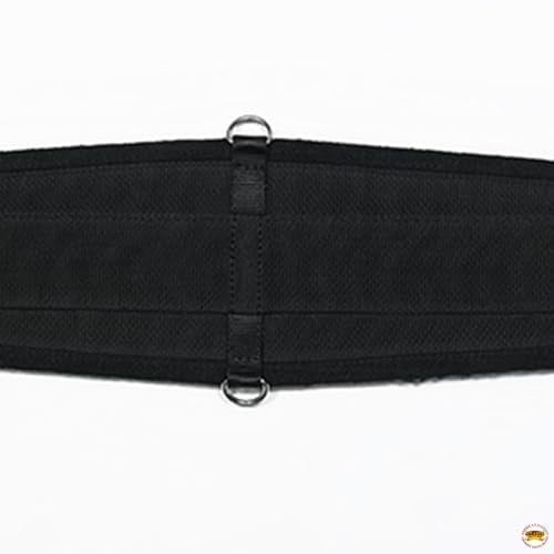 HILASON Western Horse Felt Lined Roper Saddle Cinch Girth Stainless Steel Buckle Black - color: Black, size: 32 In