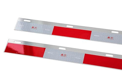 Stainless Steel Straight Spring Loaded Mud Flap Hanger 2-1/2" Bolt Spacing,30" Length.with Reflective Plate