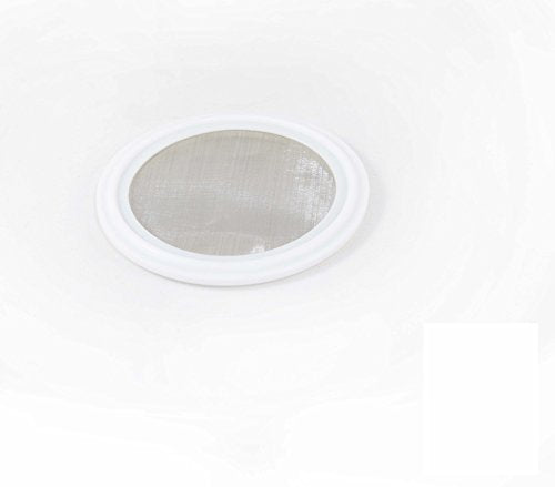 2.5" Tri Clamp (Teflon) PTFE Screen Filter Gasket 316L 100Uf Micron Screen Stainless Steel Pharmaceutical Grade Filter Mesh. PTFE Inverted Envelope With Floating Stainless Mesh! With FDA Certification - style: 2.5"