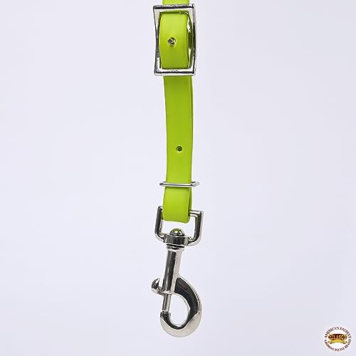 HILASON Western Horse Biothane Leather Breast Collar Tack - color: Lime Green