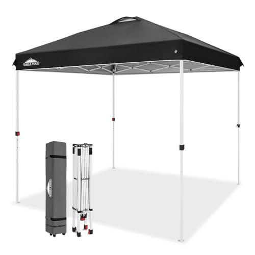 EAGLE PEAK 8x8 Pop Up Canopy Tent Easy Up Canopy Outdoor, Black - color: Black, size: 8x8