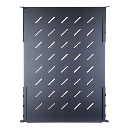 Aeons 1U 19-inch Fixed Rack Server Shelf Vented 4 Post Rack Mount Shelf 25.5 inches Adjustable Mounting Depth, for IT Data Network Cabinet Enclosure Equipment - style: 25.3" - 28.3" Fixed
