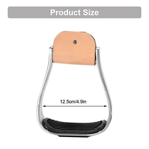 KUIDAMOS Western Stirrups, Non Slip Aluminum English Saddle Stirrups Aluminum Pads Overshoe Relief Ankle Stress Fatigue, Western Saddle Stirrups for Equestrian Saddles Accessories