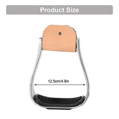 KUIDAMOS Western Stirrups, Non Slip Aluminum English Saddle Stirrups Aluminum Pads Overshoe Relief Ankle Stress Fatigue, Western Saddle Stirrups for Equestrian Saddles Accessories