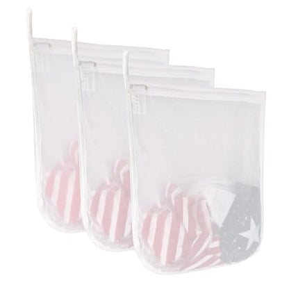 GOGOODA 3 Pack Delicates Laundry Bags, Fine Mesh Wash Bag with Hanging Loop - size: 3 Large