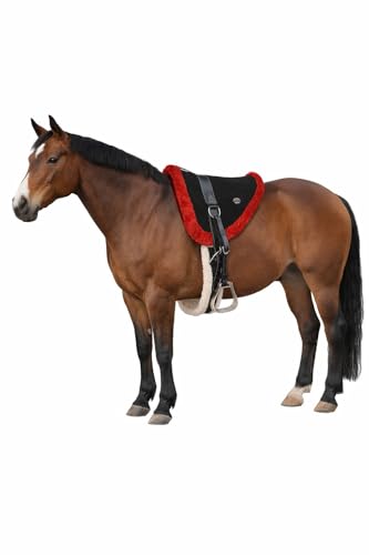 Horse Western Fleece Padded Suede Bareback Saddle Pad w/Cinch Stirrups 39157