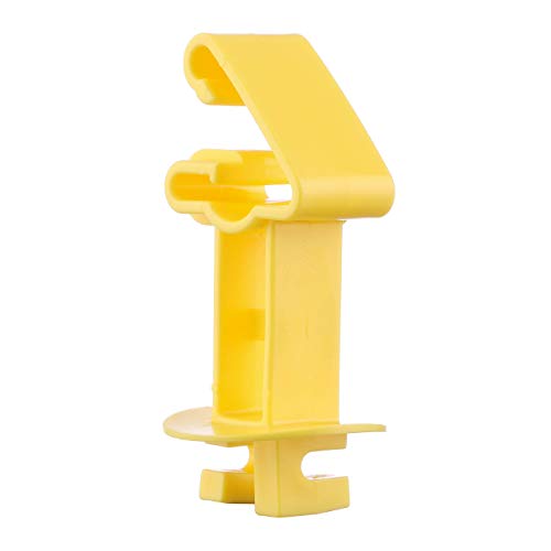 25-Pack Electric Fence T-Post Insulators, Snap-On Extended - color: Yellow