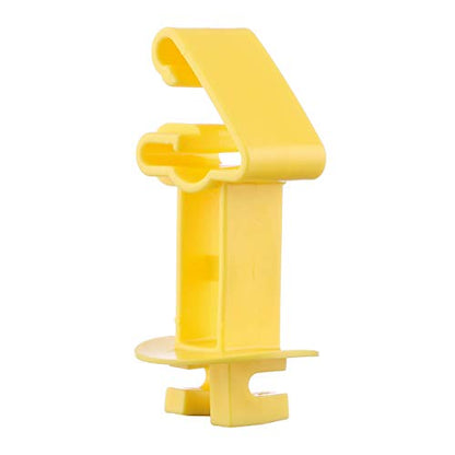 25-Pack Electric Fence T-Post Insulators, Snap-On Extended - color: Yellow