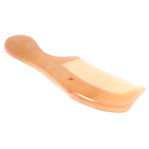Breezelike Fine Tooth Hair Comb for Women, Natural Detangling Horn Comb - color: Fine Tooth