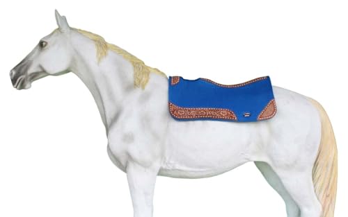 CHALLENGER 32x30 Horse Saddle PAD Western Contoured Wool Felt Moisture Wicking Brown 39209 - color: Turquoise Blue, size: 30" Spine x 15" Drop