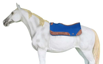 CHALLENGER 32x30 Horse Saddle PAD Western Contoured Wool Felt Moisture Wicking Brown 39209 - color: Turquoise Blue, size: 30" Spine x 15" Drop