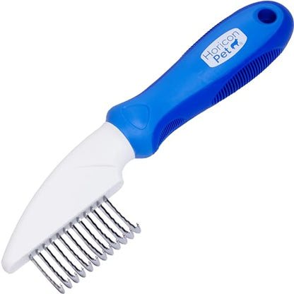 12 Blade Dog Dematting Comb - Removes Knots, Matted Fur, & Tangles Gently For Dogs, Cats & Small Animals - style: 12 Blade Dematting Comb