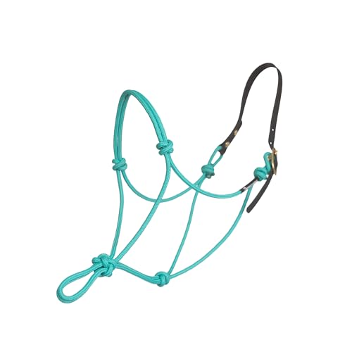 Custom Quick Release Stiff Rope Halter with Leather Crown