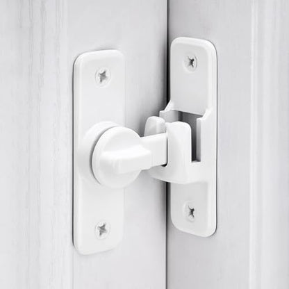 White 90/180 Degree Flip Latch,Zinc Alloy Barn Door Latch - color: White