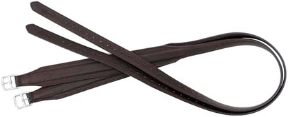 Jeereal Stability Stirrup Leathers for English Saddle Wide Body English Stirrup Leathers for Equestrian Riding - size: 62" / 155cm