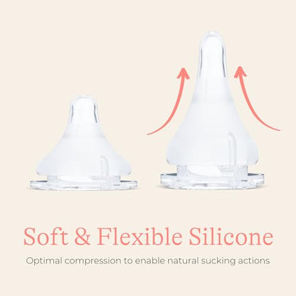 Lansinoh NaturalWave Baby Bottle Nipples, Slow Flow (S), 2 Count - size: 2 Count (Pack of 1), style: Slow-Flow