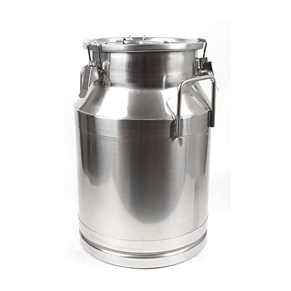 20-60L Stainless Steel Milk Can Wine Milk Bucket Wine Pail Bucket Milk Can Tote Jug with Sealed Lid Heavy Duty, with Independent Embedded Silicone Sealed Lid (50L) - size: 50L