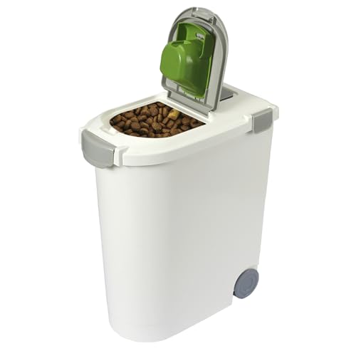Airtight Pet Food Storage Container, Holds 30 Lbs - color: White, size: 30 lbs