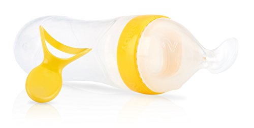 Nuby Garden Fresh Silicone Squeeze Feeder with Spoon and Hygienic Cover, Colors May Vary - color: Multicolor
