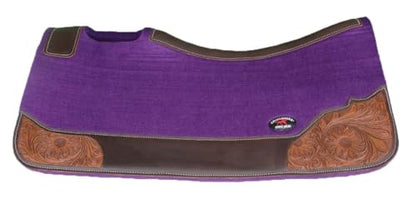 Horse 32"x30" Western Contoured Wool Felt Therapeutic Saddle Pad 39252 - color: Purple