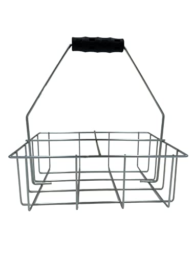 Wire Bottle Carrier for Libbey, StanPac, The Dairy Shoppe 64 oz bottles (64 oz The Dairy Shoppe ®, 4 Cell Carrier)