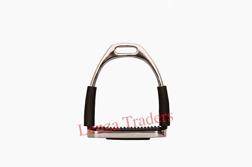Silver Flexible Safety Stirrups – Shock Absorbing Stainless Steel Irons for Horse Riding - Stainless Steel Flexible Safety Stirrups - size: 4.75" inch