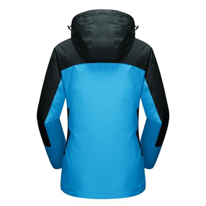 MAGCOMSEN Women's 3-in-1 Winter Coats Snow Ski Jacket Waterproof Windproof Fleece Lined Winter Jacket Parka - color: Lake Blue, size: Small