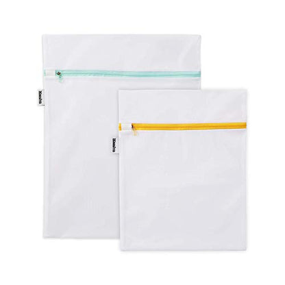 Mamlyn Mesh Laundry Bag for Delicates, Wash Bags for Underwear and Lingerie, Makeup Organizer Bag (1 Medium, 1 Small) - size: 1 Medium, 1 Small