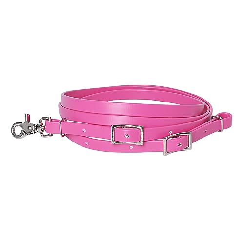 HILASON Western Horse Biothane Leather Rein, Full Size - color: Pink