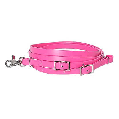 HILASON Western Horse Biothane Leather Rein, Full Size - color: Pink