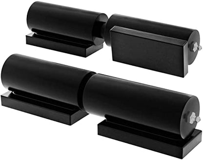 Heavy Duty Gate Hinges 5 Inches - 2 Pack Black Iron Door Hinge Barrel Style 450 Lbs Capacity for Swing Door Trailer Ramp Gate - Weld On Install - size: 5" inch