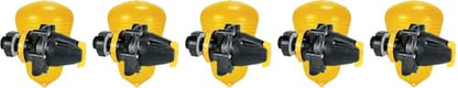 Jobe Valves J-MFV0075DLT 82026 Megaflow Valve 3/4", Yellow/Black – High Flow Float Valve for Livestock Water Troughs, Up to 90 GPM, Underwater Mount, GF Nylon Construction - size: 5 Pack