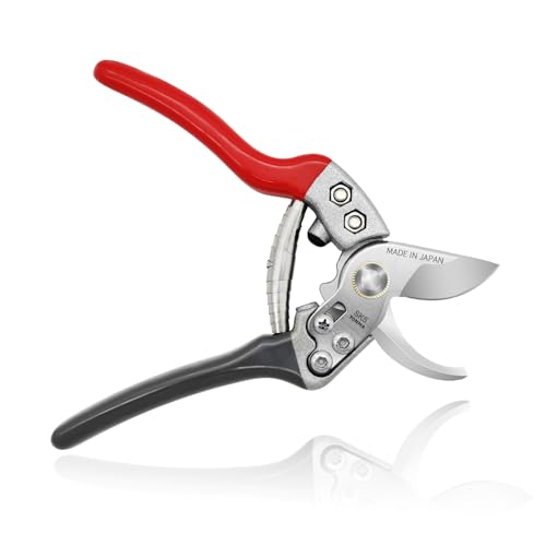 TONMA 7.5" Garden Scissors, Made in Japan, Pruning Shears & Clippers, TP-3 | 1" Cut Capacity Bypass Garden Shears, Japanese Hand Pruners Loppers for Gardening, Ergonomic Grip for Women or Small Hand - size: 7.5 inches