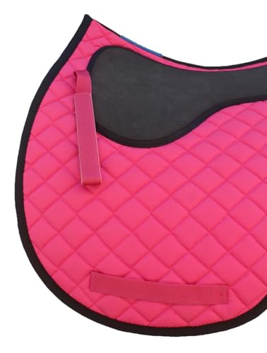 Horse English Quilted Contoured Padded All-Purpose Trail Saddle Pad 72184GR - color: Pink