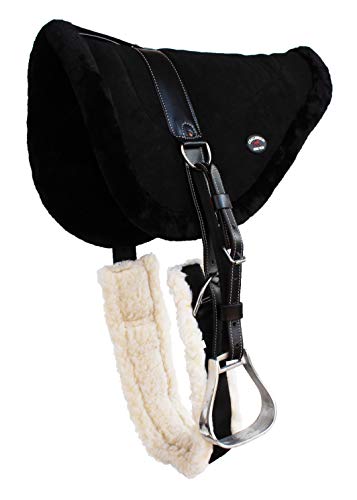 Horse Western Fleece Padded Bareback Saddle Pad w/Cinch Stirrups 39160