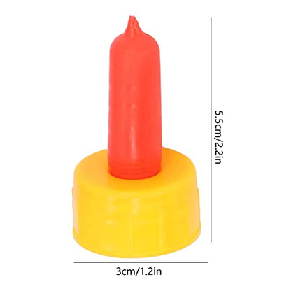 Lamb Feeding Nursing Nipple, Portable Vented Milk Feeder for Lambs Dogs Foals Silicone Plastic Red Yellow 5.5 x 3 cm 10 Pieces