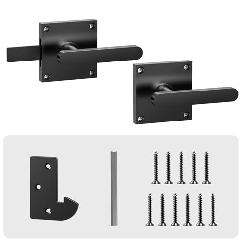Double Sided Gate Latch, Heavy Duty Gate Latch for Wooden Fence - size: GL01 - Right Inswing Gate