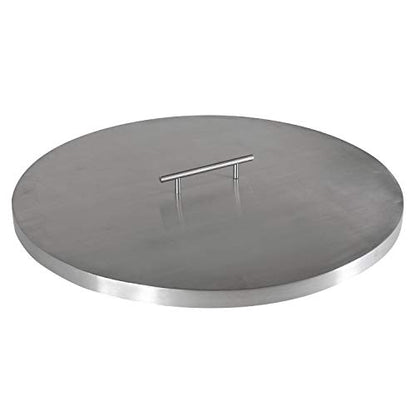 Celestial Fire Pit Cover for 19” Round Burner Pan (22" Actual Size), Stainless Steel - size: 22" Round