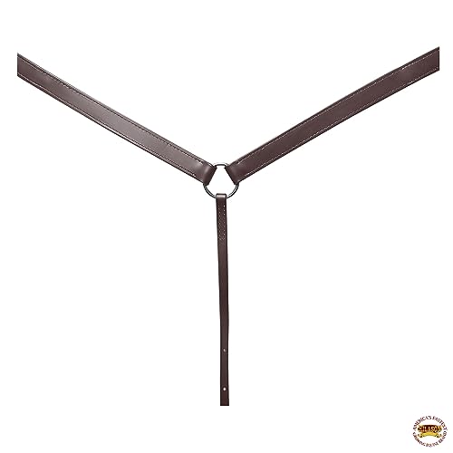 HILASON Western Horse Biothane Leather Breast Collar Tack - color: Brown