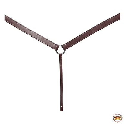 HILASON Western Horse Biothane Leather Breast Collar Tack - color: Brown